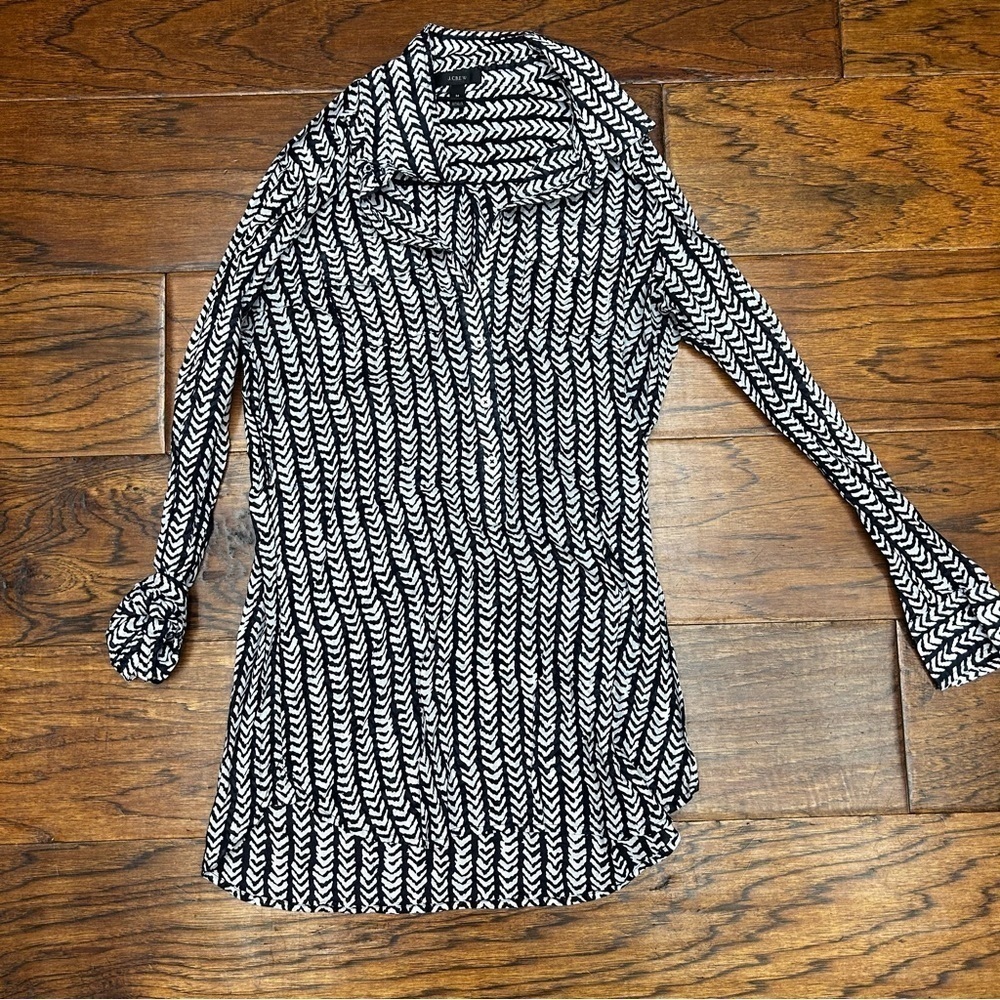 J crew chevron cotton tunic